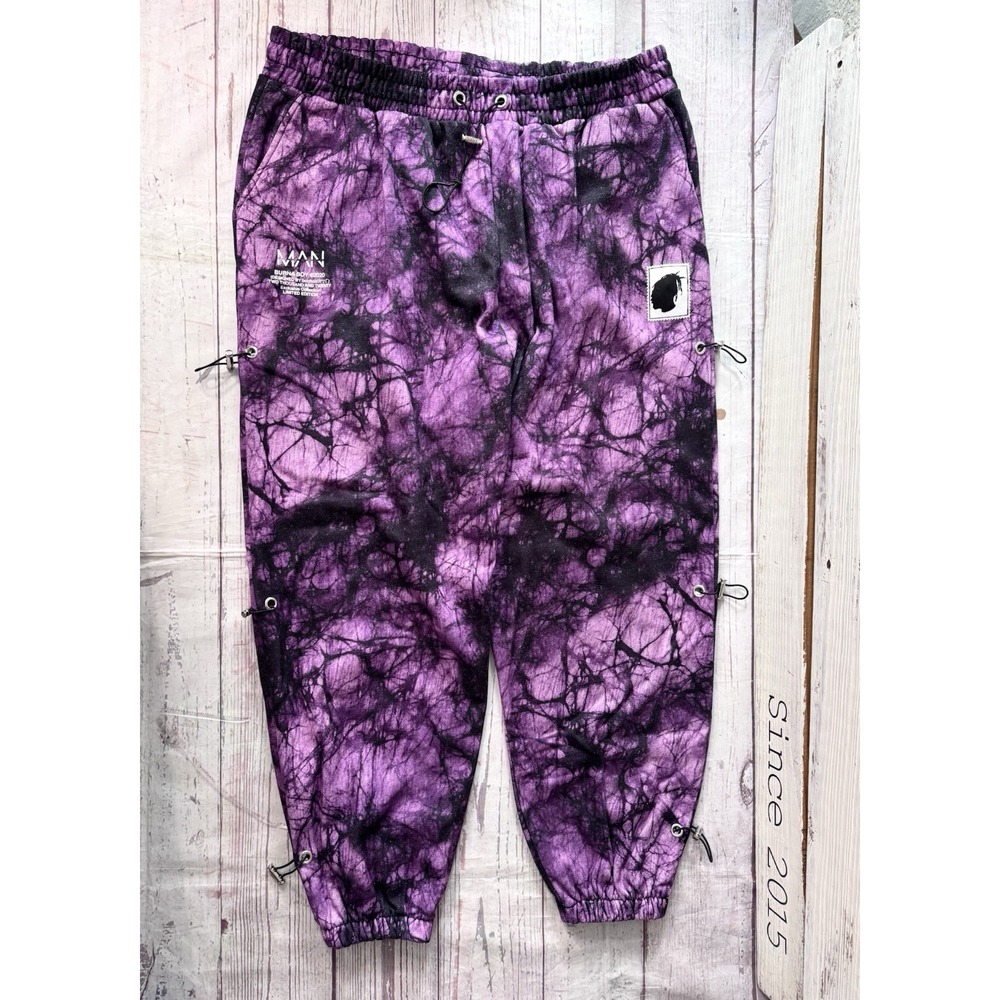Boohoo Man Burna Boy Sweatpants Joggers Purple Limited Edition Mens Size 4XL